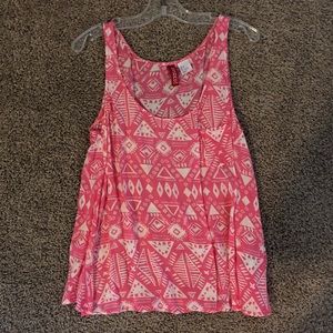 Pink pattern tank top